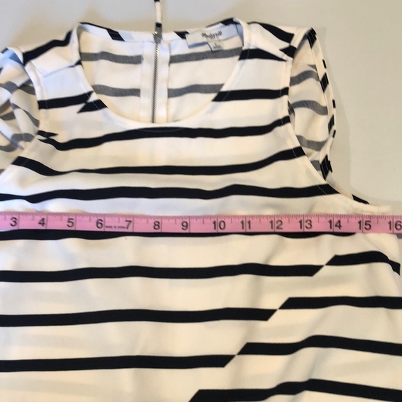 Madewell striped sleeveless retro style zippered shirt - Picture 6 of 8